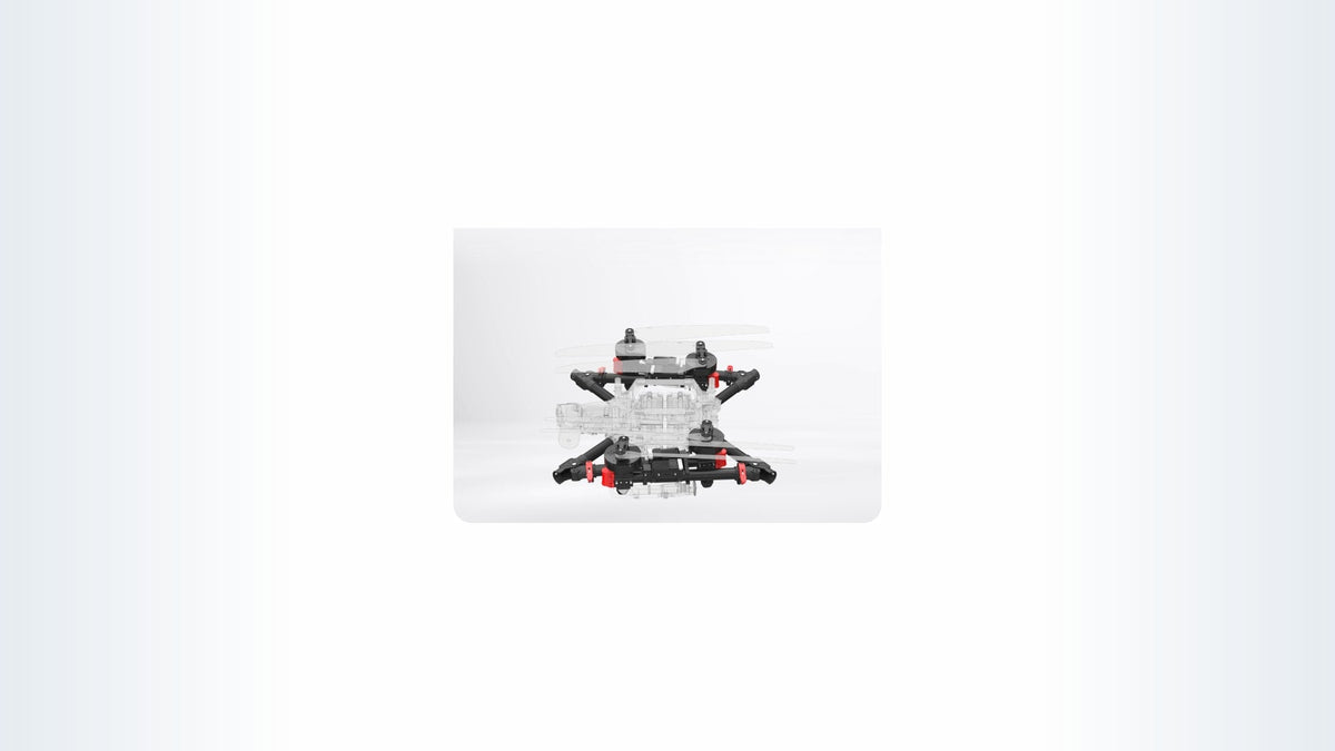 Drone agrícola XAG P150 dobrado para transporte