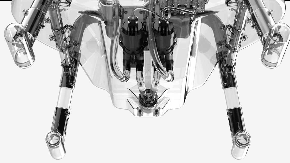 Trem de pouso e sistema de aplicação do drone agrícola XAG P60